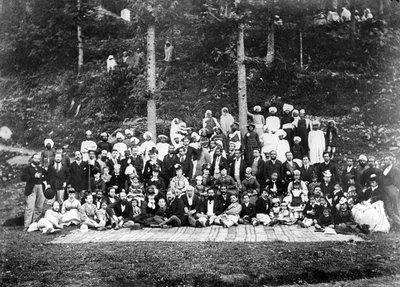 Picknick van het Ministerie van Buitenlandse Zaken, 1871 door British Photographer